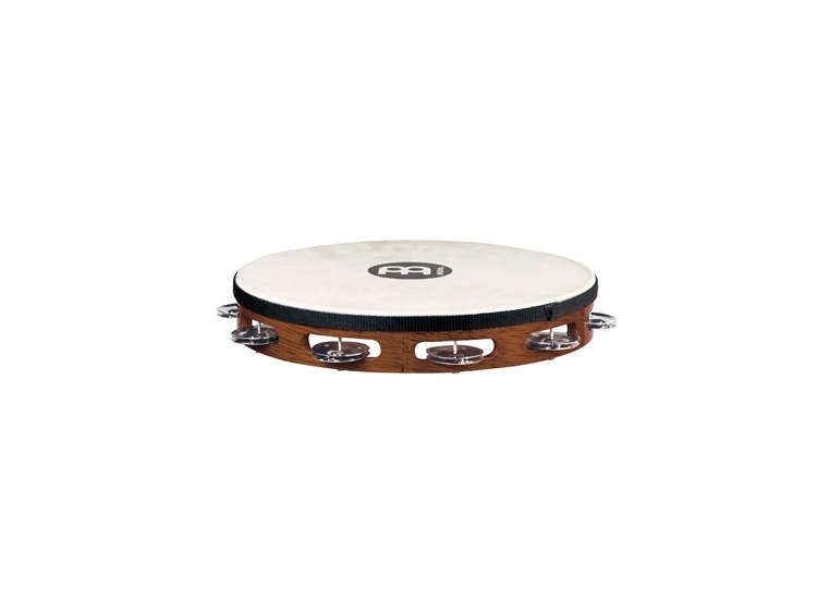 Meinl TAH-1-AB Wood Tamburin m/ skinn, Enkel, Steel (M) 